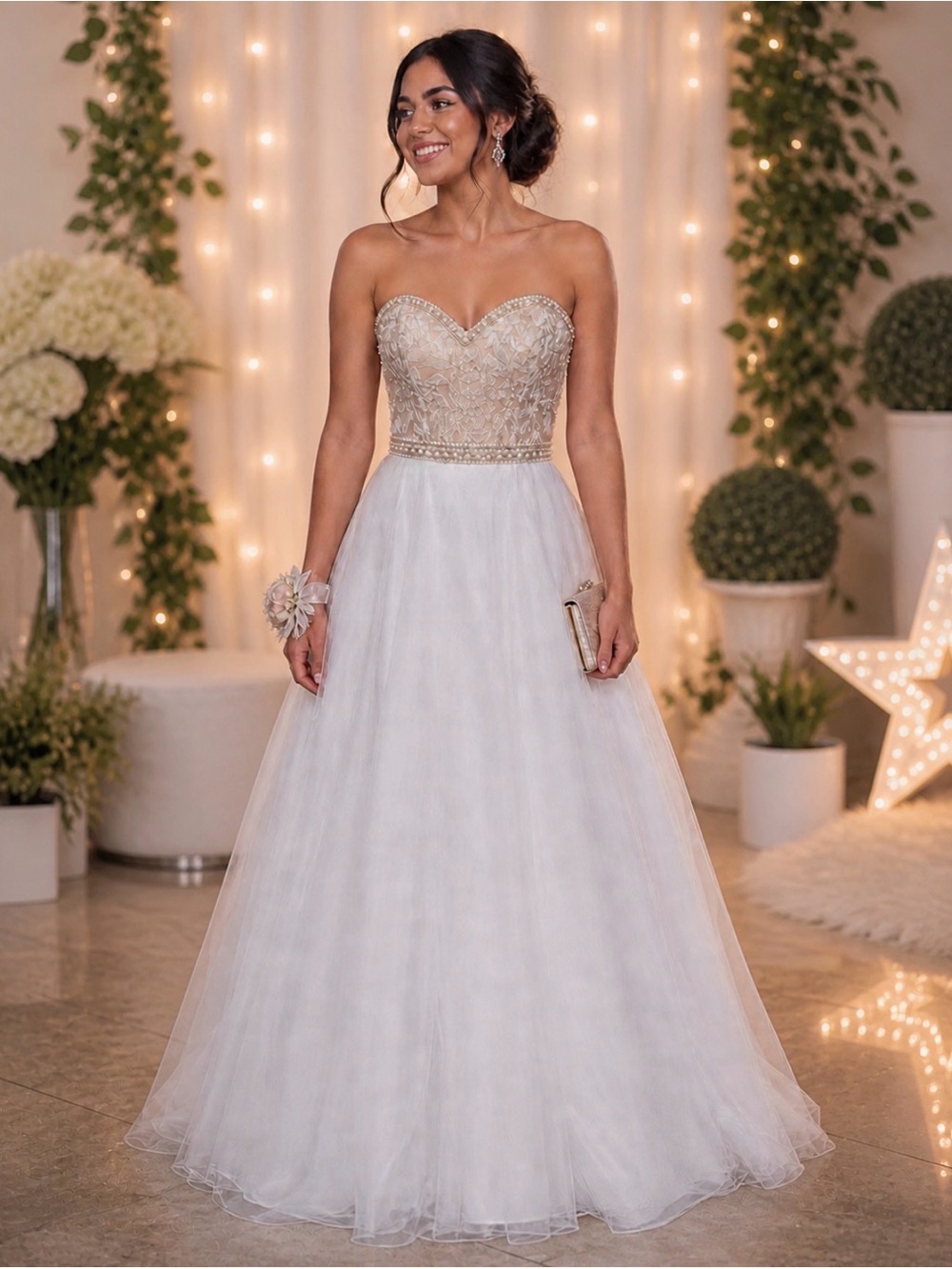 Madison James Strapless Gown